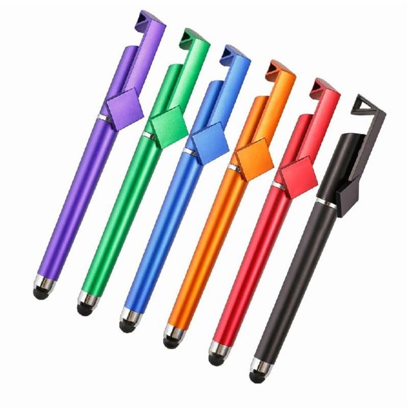 12PCS Multifunctional Tablet Pen, 3 in 1 Touching Screen Stylus Pen with Ballpoint Pen Phone Stand for Tablet Phone