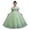 Green, variant on Girls Tulle Dresses Lace Off Shoulder Long Dress Wedding Birthday Flower Girl Dresses Size 3-14 Years