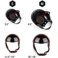 thumbnail image 3 of Casco para mascotas NQ casco duro para perros casco de motocicleta para perros color lino, 3 of 5