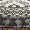 thumbnail image 5 of SAFAVIEH Veranda Magna Southwestern Indoor/Outdoor Area Rug, 6'7" x 6'7" Round, Ivory/Charcoal, 5 of 7