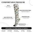 thumbnail image 3 of Lsque Excavator Pattern Sport Compression Socks for Men & Women 15-20 mmHg Knee High Nurse Pregnant Running Medical and Travel Athletic, 3 of 6