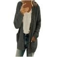 thumbnail image 2 of 50% Off Clear!Tuscom Winter Long Coats for Women Casual Plus Size Plush Sweater Pockets Outerwear Buttons Cardigan Coat Gifts, 2 of 4
