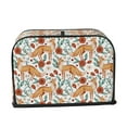 thumbnail image 7 of Rateoe Foxes and Floral Harmony Pattern Toaster Covers 2 Slice Wide Slot,Bread Machine Cover,Bread Dust Cover & Fingerprint Protection,Appliance Covers, 7 of 7