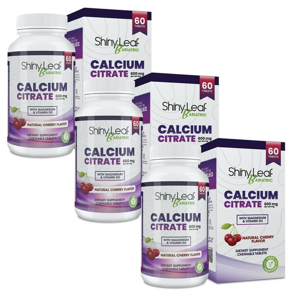 Shiny Leaf Bariatric Calcium Citrate 600 mg Supplement for Bariatric