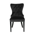 thumbnail image 3 of Erica 2 Piece Wood Legs Dinning Chair Finish with Velvet Fabric in Black, 3 of 4