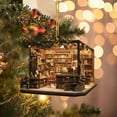 thumbnail image 2 of Book Lover Christmas Ornament 2D Acrylic Flat Bookstore Decor Book Themed Hanging Ornaments for Christmas Tree Holiday Party Decorations Bookworm Gifts and Collectibles, 2 of 8