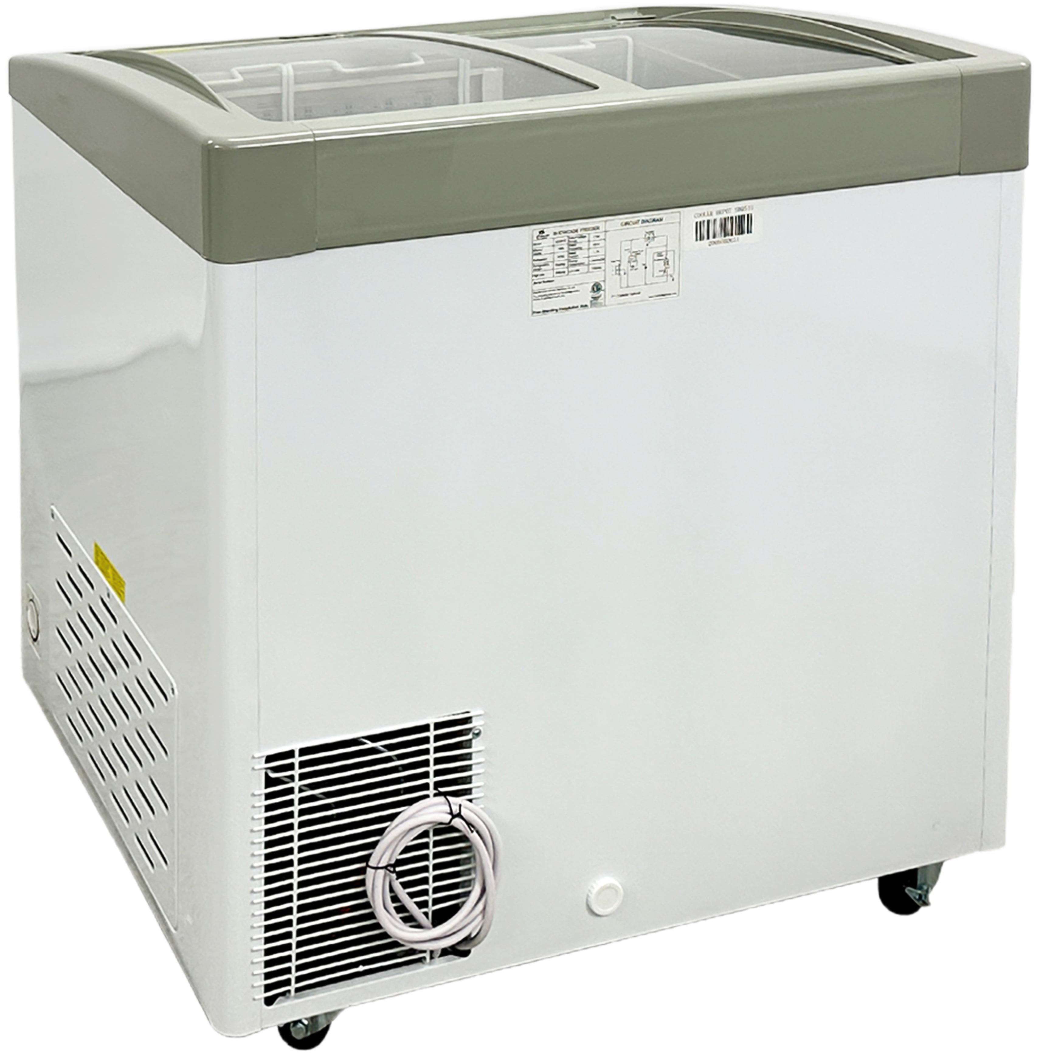 32 in Ice Cream Glass Freezer 7 Cu.Ft Commercial Freezer
