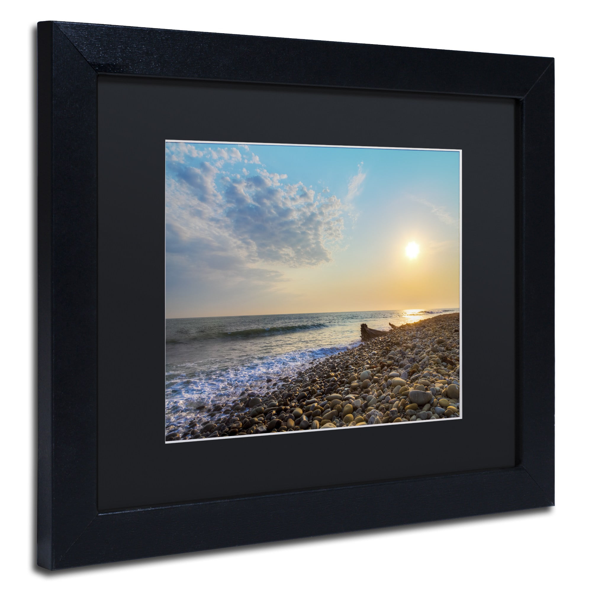 Chris Moyer 'Rockin Sunset' Black Matted Framed Art