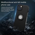 thumbnail image 2 of FIEWESEY for iPhone 13 6.1 Inch Case, Anti-Scratch Shockproof Case 360 Degree Rotation Finger Ring Holder Kickstand [Work with Magnetic Car Mount] for iPhone 13 6.1 Inch(Black), 2 of 7