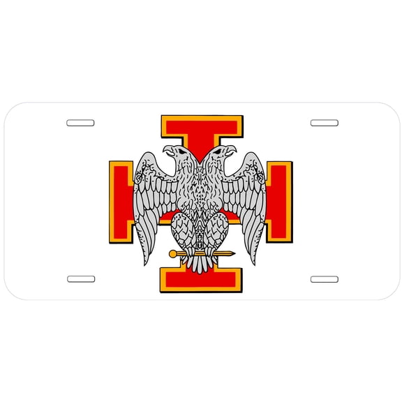 Knight of Kadosh White Novelty Car Auto License Plate