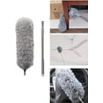 thumbnail image 1 of Microfiber feather duster with telescopic rod and bendable corner broom, 1 of 6