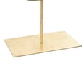 thumbnail image 4 of 16" x 22" White Polystone Cutout Round Disk Leaf Sculpture with Gold Stand, by DecMode, 4 of 9