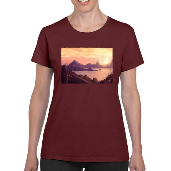 A Long Journey. T-Shirt Women -Anthony Chirstou Designs, Female Medium