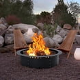thumbnail image 3 of Garvee 36" Fire Pit Ring with Hollow Pattern, Heavy Duty Steel Round Fire Ring Liner for Patio & Backyard Use, 3 of 8