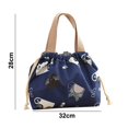 thumbnail image 2 of Bolsa Bento con cuerda para dibujar, bolsillo impermeable, cinturón para estudiantes, bolsa de comida, bolsa de almuerzo de gran capacidad, 2 of 5