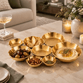 Rustic Bowl Set 14.53 x 10.20 x 3.31 Inch 9 Bowl Cluster Serving Set, Rustic Finish ...