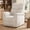 Off-white (ZJ729-1), variant on 360° Swivel Rocker Glider Nursery Recliner Chair, Chenille Upholstered with Padded Armrest & Deep Seat, Manual Reclining Sofa for Living Room, Bedroom, Nursery (Light Gray)