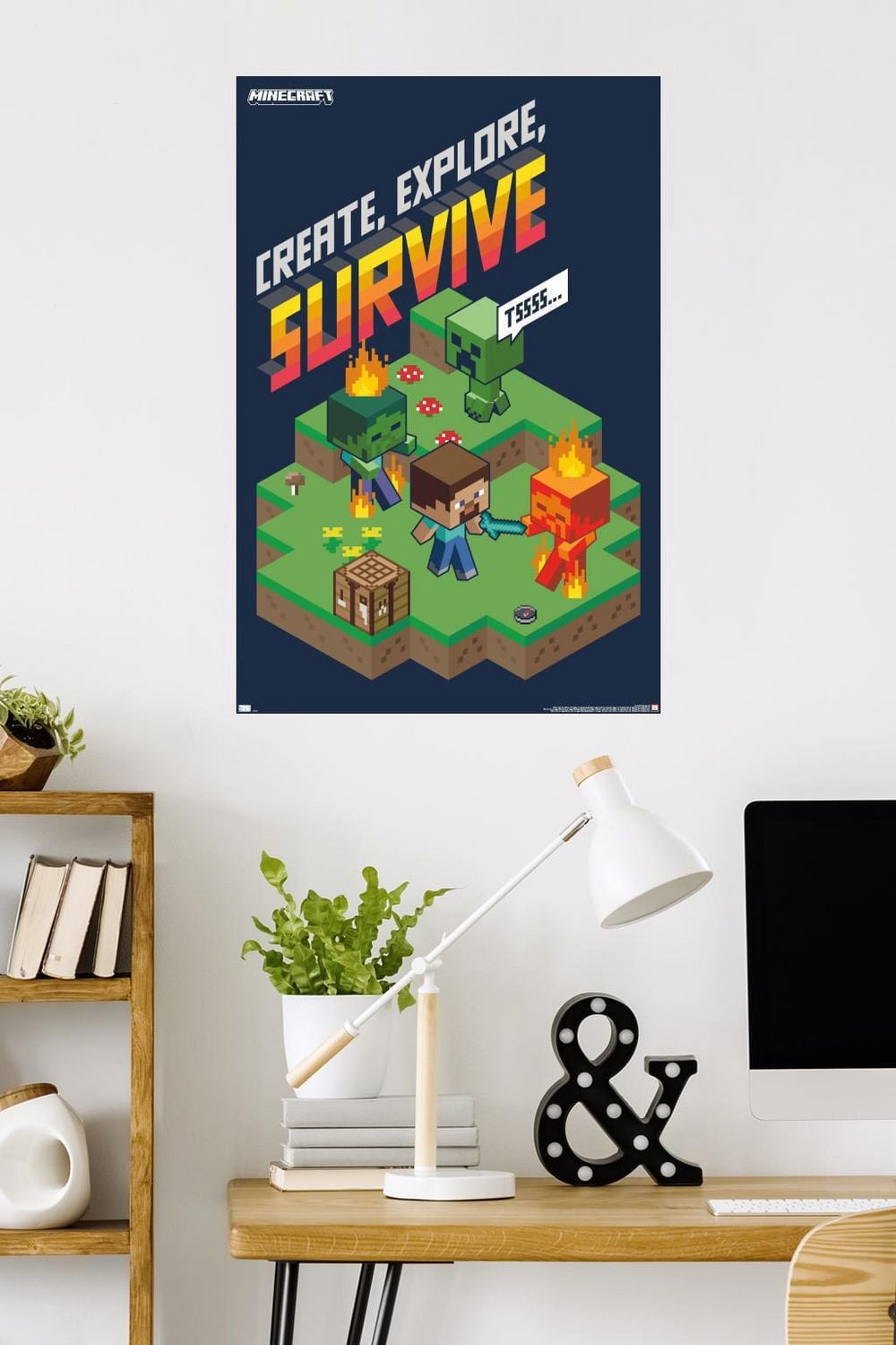 Minecraft - Create, Explore, Survive 2 Wall Poster, 22.375" x 34"
