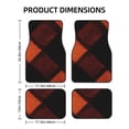 thumbnail image 2 of General 4pc Car Floor Mat Water Resistant Dust Resistant Slip Elastic Soft Easy To Install Used On Most Cars Truck Cargo Suv Argyle Plaid Darkorange_3, 2 of 6