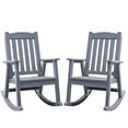 thumbnail image 7 of Homall Outdoor Rocking Chair Set of 2, Resin All-Weather Resistant High-Back Rocker for Patio, Garden, 7 of 7
