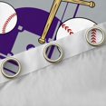 thumbnail image 4 of Homewish Baseball Print Black Out Curtains for Teen, Vintage Ball Sports Player Curtains Pack of 2 (42x63 Each), Grey Purple Cartoon Bedroom Curtains, Window Curtains Decor, 4 of 6