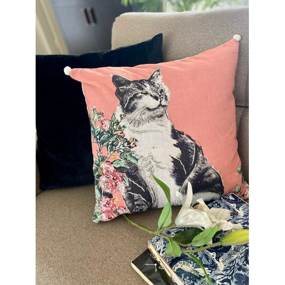 Pink Decorative Pillow 18"x18" Peach