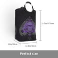 thumbnail image 3 of XMXT Large Collapsible Laundry Hamper, Grey Skull Ace Print Laundry Basket with Aluminum Handle, 50L, 3 of 7