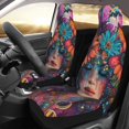 thumbnail image 2 of Sikiie Bohemian Colorful Flower Woman Car Seat Protector 2 Pack Car Seat Cushion Mat, Car Seat Covers for SUV, Truck, Van, 2 of 7