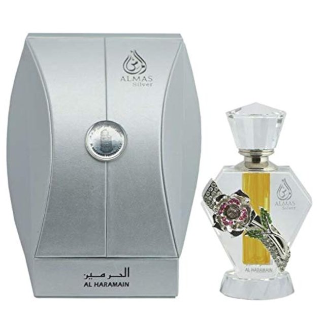 Al Haramain Almas Silver, Aceite Perfumado para Mujer, 10 ml