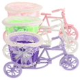thumbnail image 1 of 3PCS Tricycle Rattan Flower Basket Simulation Small Size Float Storage Basket Weave Flower Basket Home Indoor Decoration Tool Red Pink Blue, 1 of 4