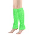 thumbnail image 2 of Resicozy Leg Warmers for Women Winter Knee High Cable Knit Warm Solid Long Boot Socks for 80s Accessories Party Yoga Dance Green, 2 of 7