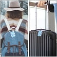 thumbnail image 5 of Square 2Pack PU Leather Mermaid Print Cruise Luggage Tag with Privacy Cover and Name ID Tag for Travel Handbags Backpacks Luggage Tags, 5 of 6