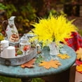 thumbnail image 4 of 8 Bundles Artificial Outdoor Flowers Ferns Plants for Outdoors Faux Plastic Flowers Greenery Shrubs Plants Indoor Outside Hanging Planter Kitchen Home Wedding Office Garden Decor(Purple), 4 of 5