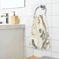 thumbnail image 3 of Yayeee 2 Pack Hand Towels for Bathroom 100% Cotton 16" x 28" Soft Absorbent Kitchen Towel, Beige Birds, 3 of 7