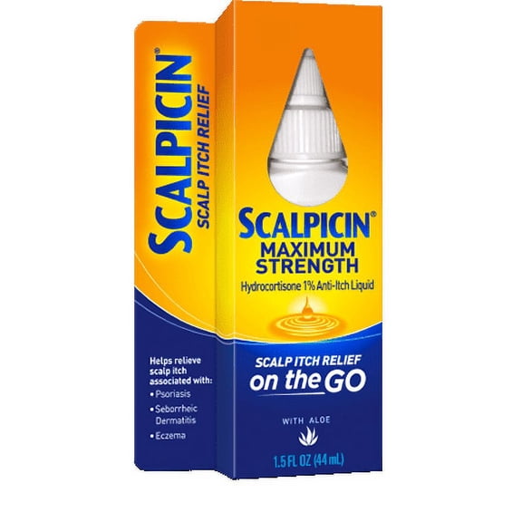 5 Pack - Scalpicin Max Strength Scalp Itch Treatment 1.5oz Each