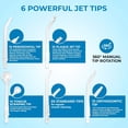 thumbnail image 3 of Teeth and tonsil stone remover water flosser, 400 capacity, 8 waterproof, with 6 nozzle tips dental flosser including tongue scraper, suitable for braces, adult bad breath treatment, 3 of 4