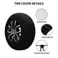 thumbnail image 2 of Naloa Romantic Flower Fox PVC Leather Spare Tire Wheel Cover for Car Truck SUV Camper Trailer Universal Fit many size16 inch, 2 of 6
