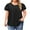 ZA-Black-plus size tops for women, variant on Womens Plus Size Tunic Tops Solid Puffed Short Sleeve Tshirts Flowy Crew Neck Blouses Lightweight Summer Party Shirts