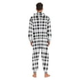 thumbnail image 7 of joogoo Buffalo Checkered Grid Unisex Adults Onesies Pajamas Jumpsuits L, 7 of 7