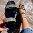 thumbnail image 1 of Sandalias de verano para mujer, sandalias planas sin cordones, zapatos romanos de cristal, sandalias informales con punta abierta, zapatillas Wmkox8yii  ytu8782, 1 of 9