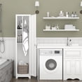 thumbnail image 2 of Metal Garage Storage Cabinet,Broom Closet Storage Cabinet,Utility Closet Cabinet for Broom,Garage,Kichen,White, 2 of 16