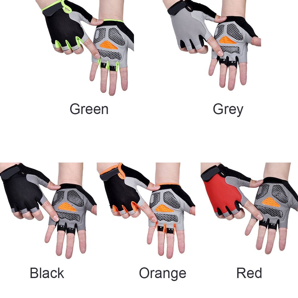 SHELLTON Cycling half Finger Mountain Bicycle Men Women Gel Pad Anti-slip Breathable Outdoor Sports Shock-absorbing Riding Biking Cycle Gloves