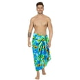thumbnail image 2 of HAPPY BAY Men's Swim Trunk Bathing Suit Sarong Pareo Beach Wrap One Size Ocean, Floral Hibiscus Palm Tree Summer Vacation Aloha, 2 of 5