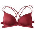 thumbnail image 3 of Siilsaa The Bra Underwire Bra, Full-Coverage Lace Bra with Underwire Cups, Plunging Underwire Bra for Everyday Comfort Red,One Size, 3 of 4