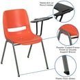 thumbnail image 4 of Flash Furniture Orange Ergonomic Shell Chair with Left Handed Flip-Up Tablet Arm, 4 of 13
