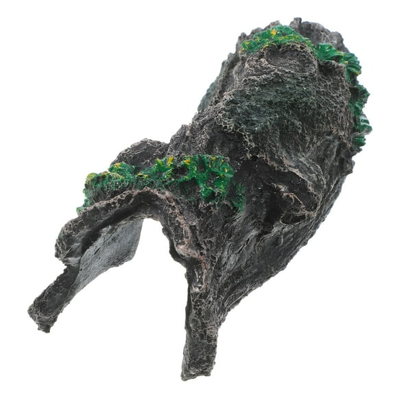 ACDANC Decor Lizards Snake Hide Cave Reptile Hide Tree Hole Pet Reptile Hide Platform Reptile Hideout House Leopard Print Resin