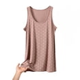 thumbnail image 2 of YHAJDS Womens Pajama Tops Modal Polka Dot Print Sleeveless Crew Neck Cami Soft Loungewear, 2 of 9