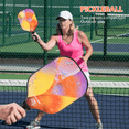 thumbnail image 3 of SAMYOMM Pickleball-Set of 2 Paddles and 4 Balls with Paddle Bag,Fiberglass,Honeycomb Core,Ribbed Non-Slip Cushion Grip, 3 of 10