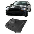 thumbnail image 2 of Ikon Motorsports Hood Compatible With 2011-2014 Dodge Charger, Unpainted Black Aluminum 2013-2014 SRT 392 Style Front Hood Replacement with One Scoop, 2 of 5