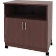 thumbnail image 3 of Lorell, LLR60268, Mobile Machine Stand with Shelf, 1 Each, Mahogany, 3 of 5